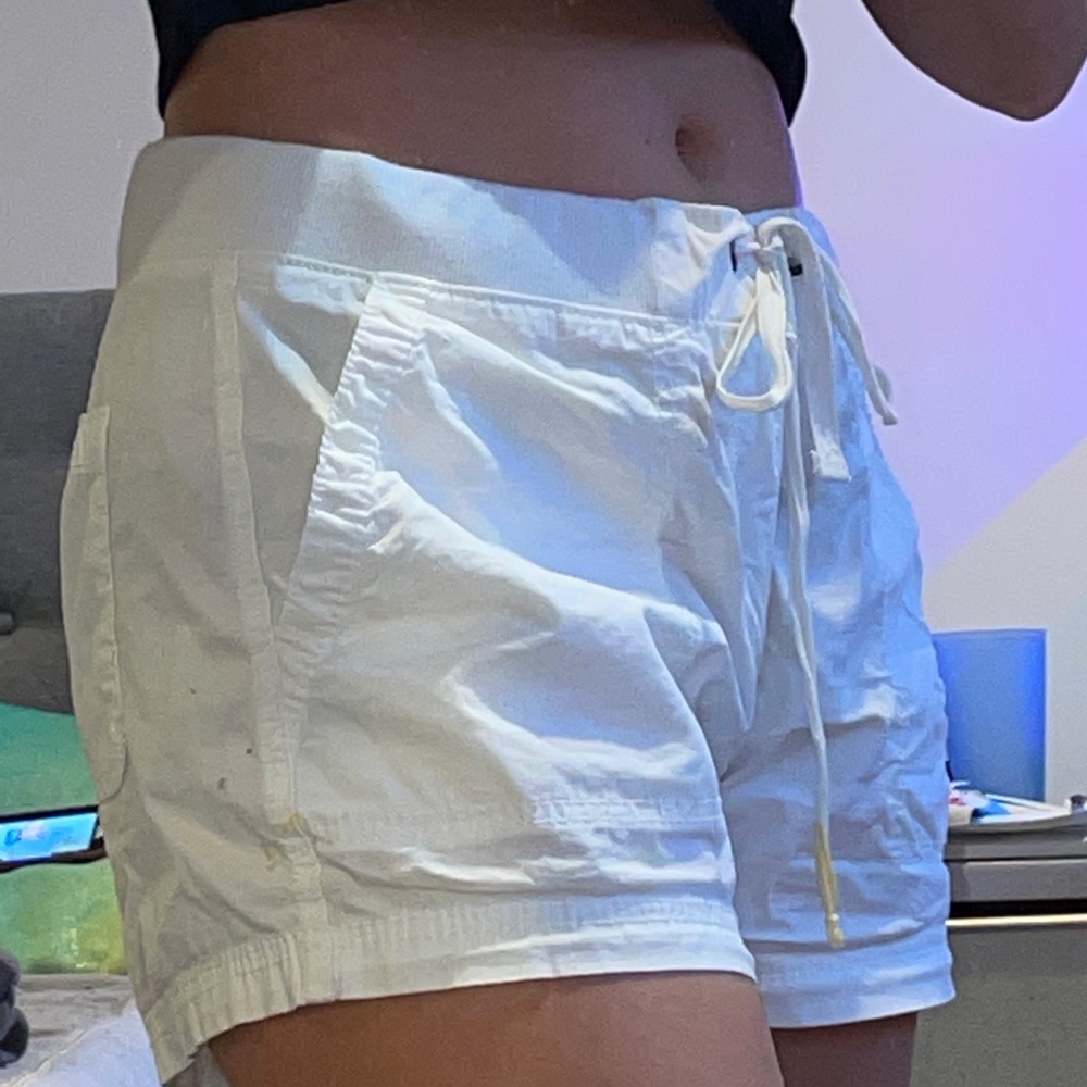White cargo shorts